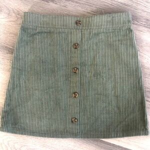 CYNTHIA ROWLEY GIRLS CORDUROY SKIRT SAGE GREEN/GREEN
